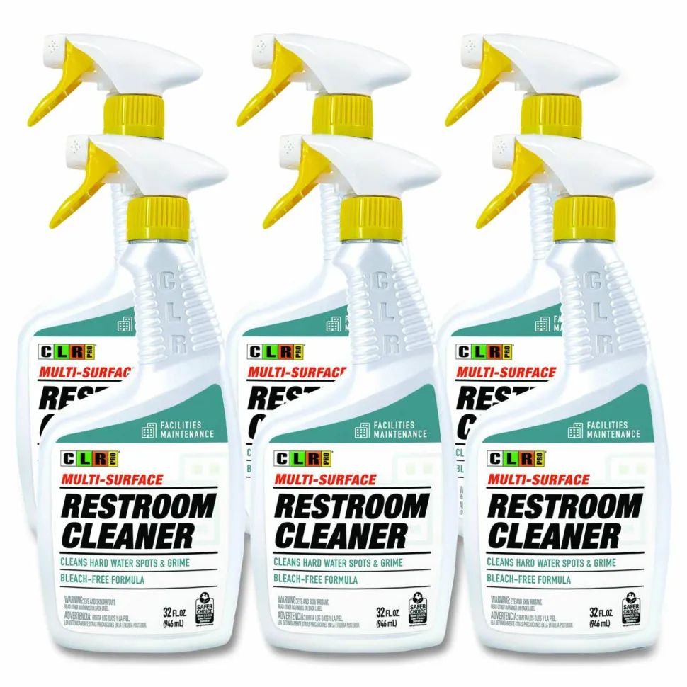 CLR PRO Restroom Cleaner, 32 oz Pump Spray, 6/Carton
