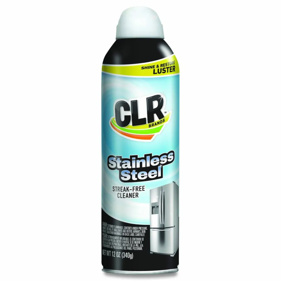 CLR Stainless Steel Cleaner, 12 oz Can, 6/Carton