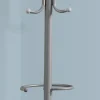 Coat Rack, Hall Tree, Free Standing, Hanging Bar, 6 Hooks, Entryway, 68"H, Bedroom, Grey Metal, Contemporary, Modern