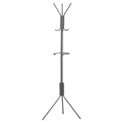 Coat Rack, Hall Tree, Free Standing, Hanging Bar, 6 Hooks, Entryway, 68