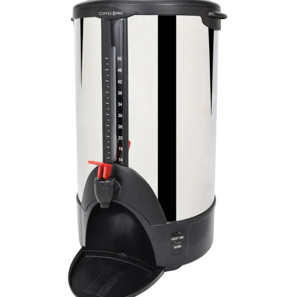 Coffee Pro 50 Cup Stainless Steel Urn Coffeemaker
