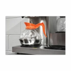 Coffee Pro 12-Cup Polycarbonate Decaf Unbreakable Coffee Decanter, Clear/Orange