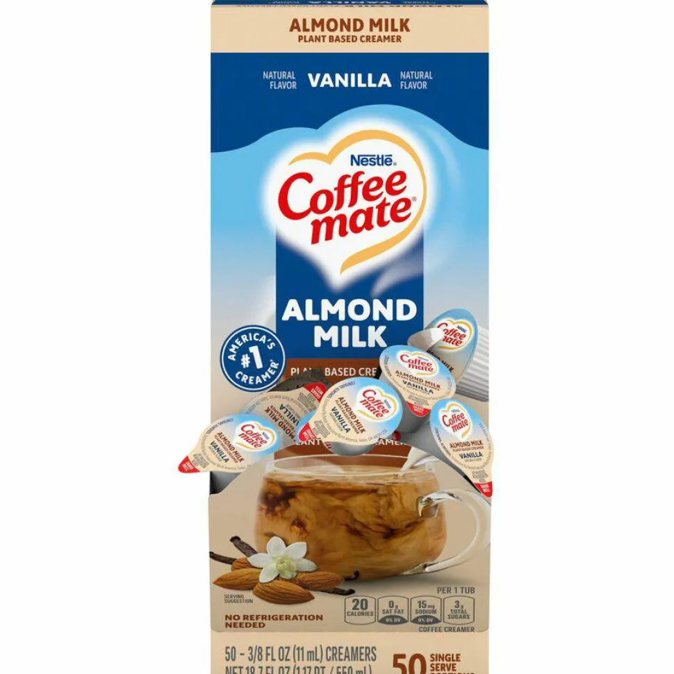 Coffee mate Almond Milk Vanilla Plant-Based Liquid Creamer Singles