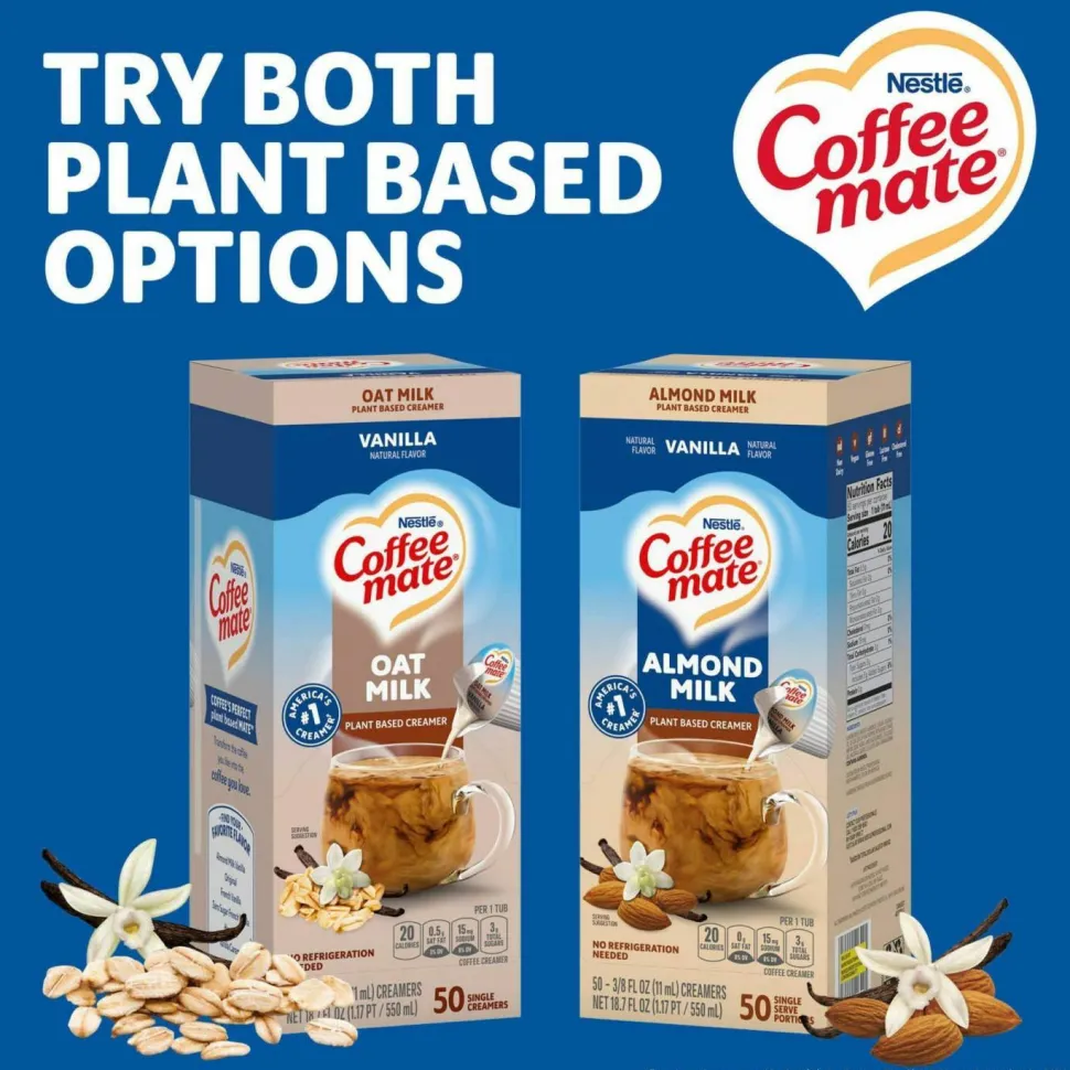 Coffee mate Almond Milk Vanilla Plant-Based Liquid Creamer Singles