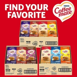 Coffee-Mate Creamer Singles Variety Pack, 0.38 Oz, 50 Creamers Per Carton, Case of 3 Cartons