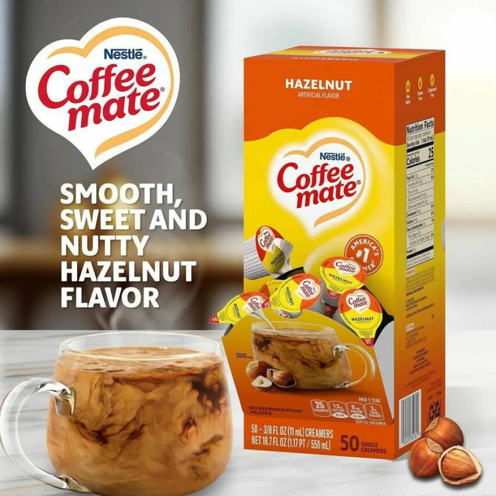 Coffee mate Hazelnut Nondairy Liquid Creamer Singles