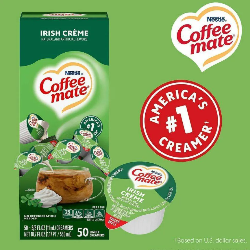 Coffee mate Irish Creme Nondairy Liquid Creamer Singles