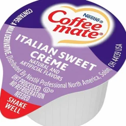 Coffee mate Liquid Coffee Creamer, Italian Sweet Cream, 0.38 oz Mini Cups, 50/Box