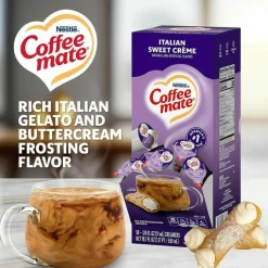 Coffee mate Liquid Coffee Creamer, Italian Sweet Cream, 0.38 oz Mini Cups, 50/Box