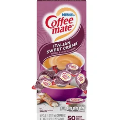 Coffee mate Liquid Coffee Creamer, Italian Sweet Cream, 0.38 oz Mini Cups, 50/Box