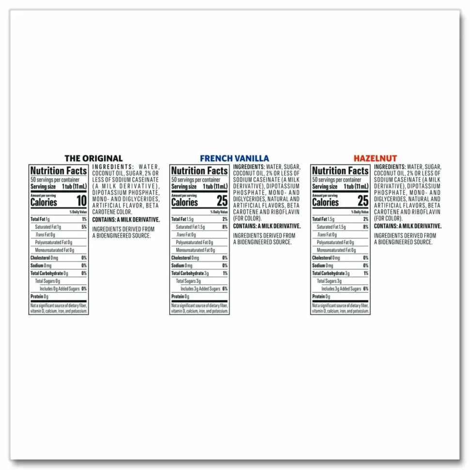 Coffee mate Liquid Coffee Creamer, Assorted Flavors, 0.38 oz Mini Cups, 150/Carton