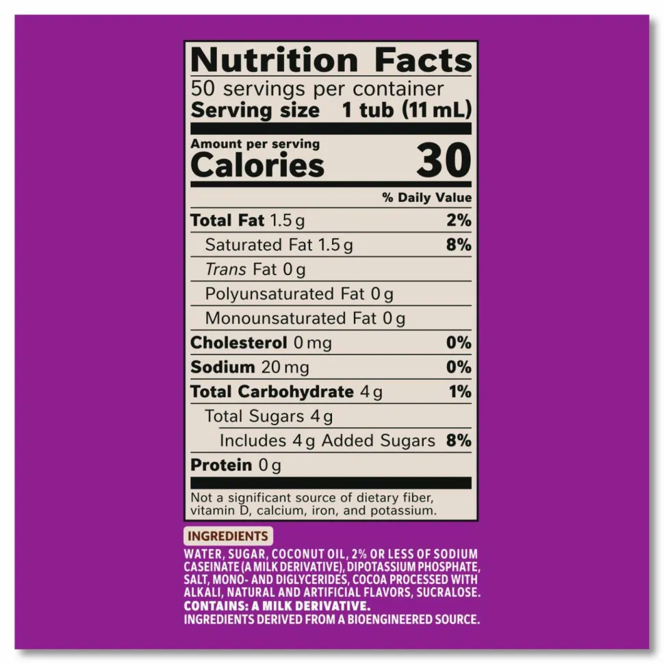 Coffee mate Liquid Coffee Creamer, Salted Caramel Chocolate, 0.38 oz Mini Cups, 50/Box, 4 Boxes/Carton