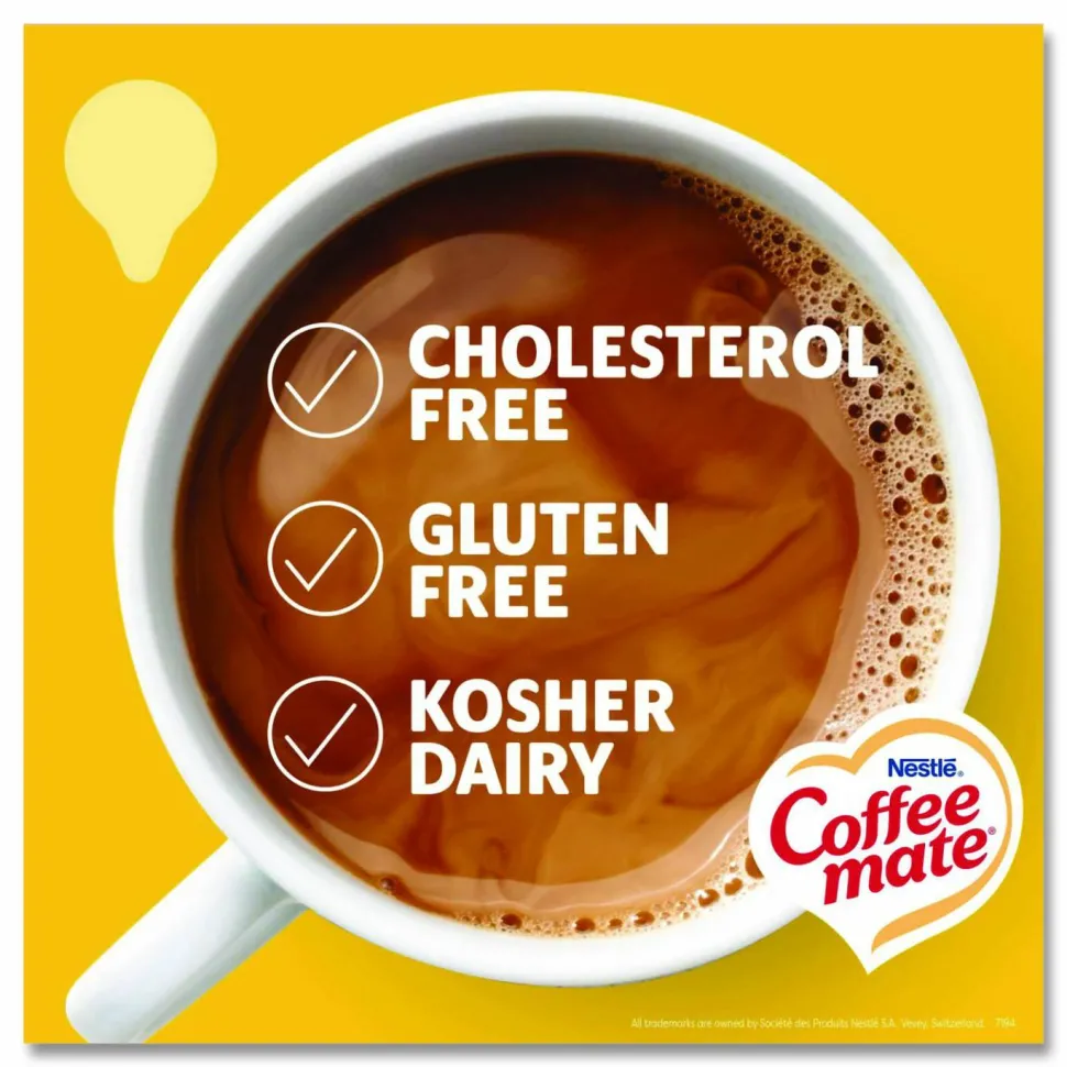 Coffee mate Liquid Coffee Creamer, Zero Sugar Hazelnut, 0.38 oz Mini Cups, 50/Box, 4 Boxes/Carton