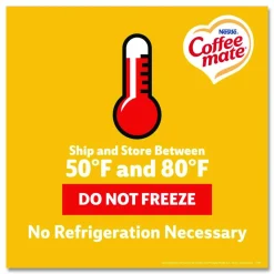 Coffee mate Liquid Coffee Creamer, Zero Sugar Hazelnut, 0.38 oz Mini Cups, 50/Box, 4 Boxes/Carton