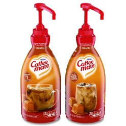 Coffee mate Liquid Creamer Pump Bottle, Caramel, 50.7 oz Pump Bottle, 2/Carton