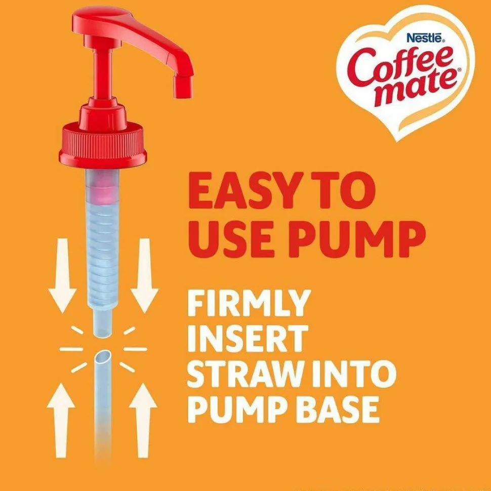 Coffee mate Liquid Creamer Pump Bottle, Caramel, 50.7 oz Pump Bottle, 2/Carton