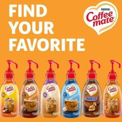 Coffee mate Liquid Creamer Pump Bottle, Caramel, 50.7 oz Pump Bottle, 2/Carton