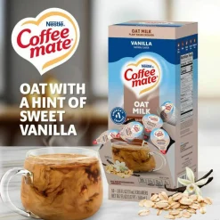 Coffee mate Oat Milk Vanilla Liquid Creamer Singles - Vanilla FlavorTub - 50 / Box