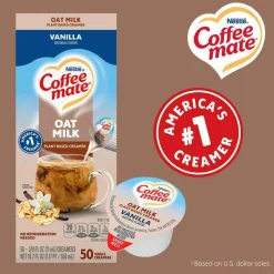 Coffee mate Oat Milk Vanilla Liquid Creamer Singles - Vanilla FlavorTub - 50 / Box