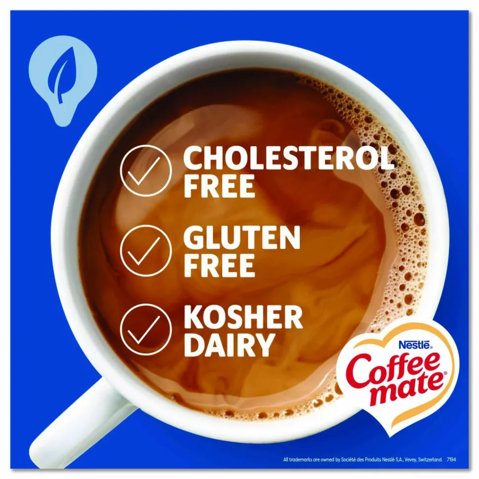 Coffee mate Plant-Based Almond Milk Non-Dairy Liquid Creamer Singles, Natural Vanilla, 0.38 oz Mini Cups, 50/Box