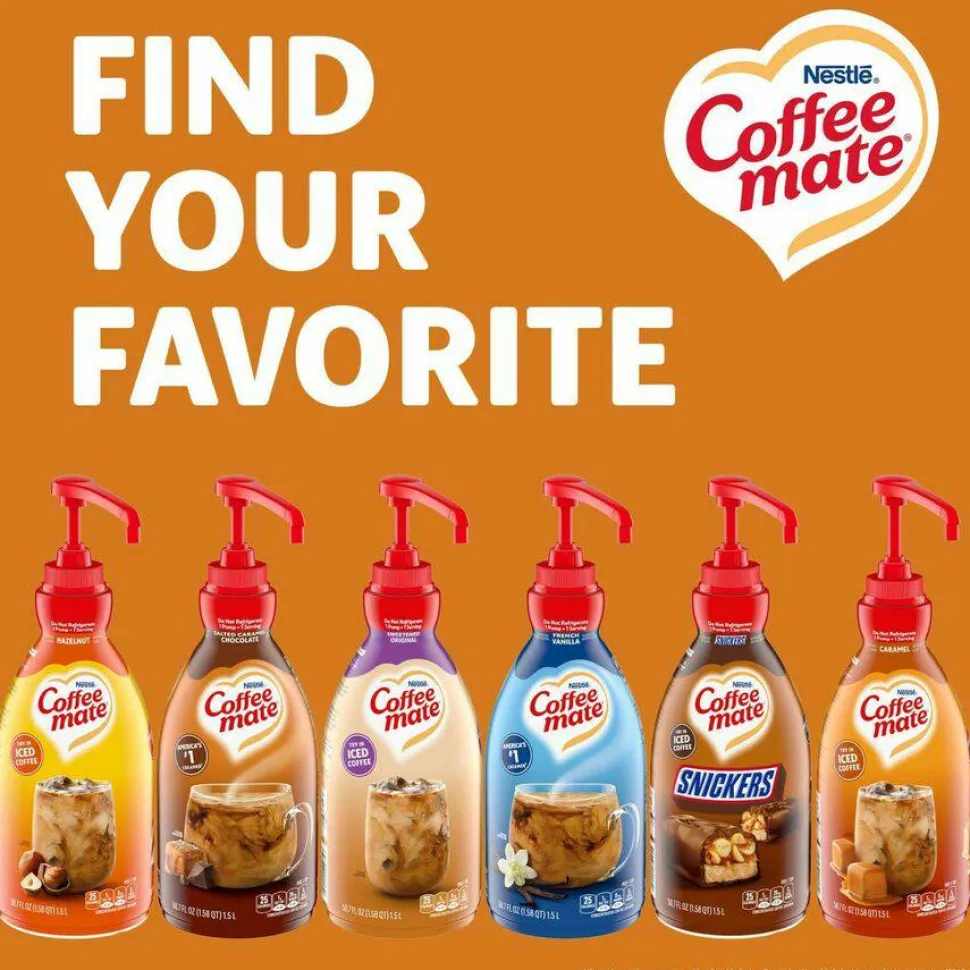 Coffee mate Salted Caramel Chocolate Liquid Concentrate Coffee Creamer - Pump Bottle