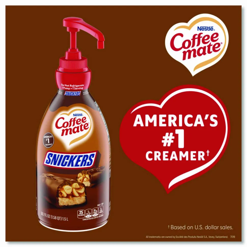 Coffee mate Snickers Liquid Concentrate Coffee Creamer - Pump Bottle