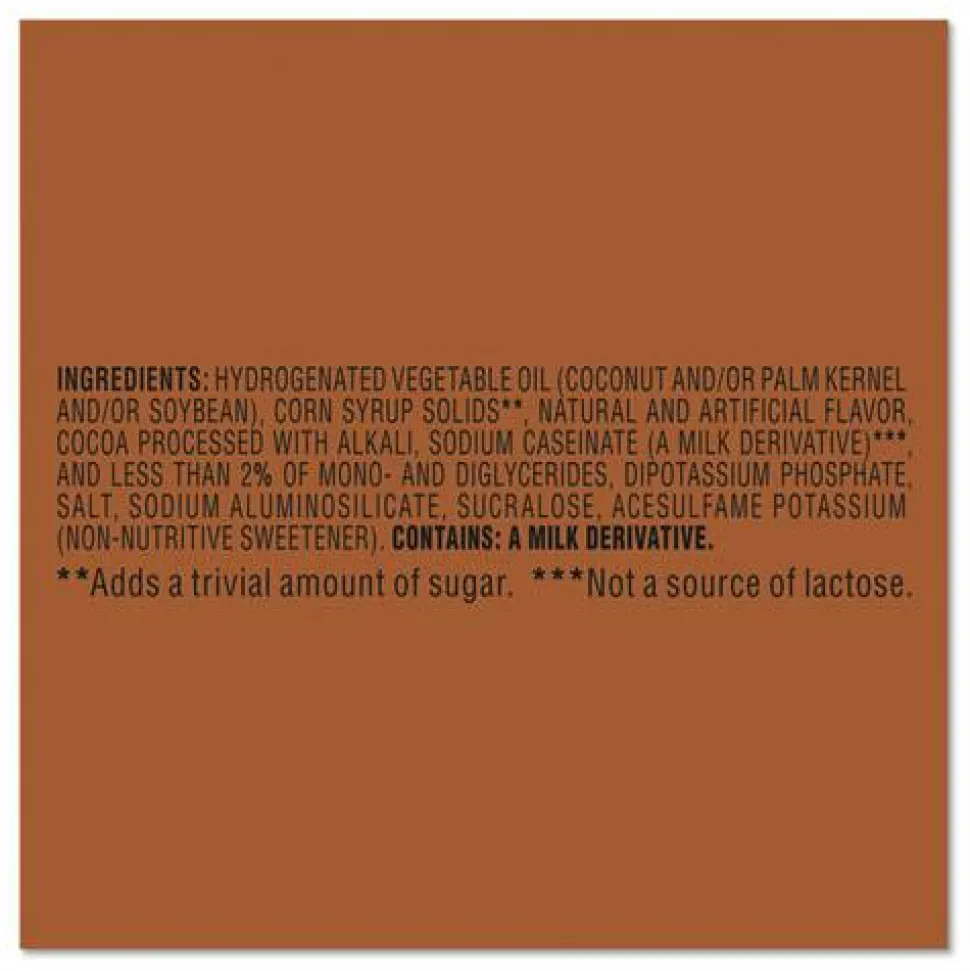 Coffee mate Sugar Free Chocolate Cream Powdered Creamer, 10.2 oz Canister, 6/Carton