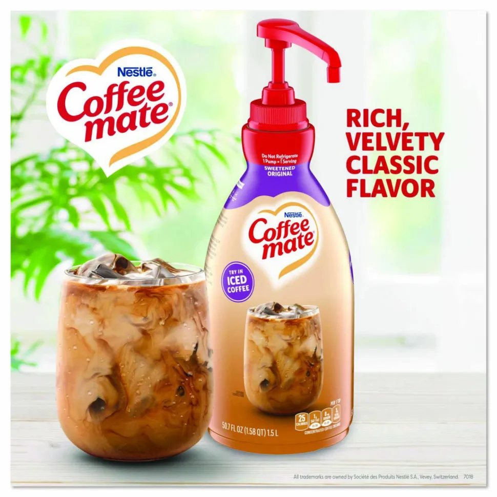 Coffee mate Sweetened Original Liquid Concentrate Coffee Creamer - Pump Bottle