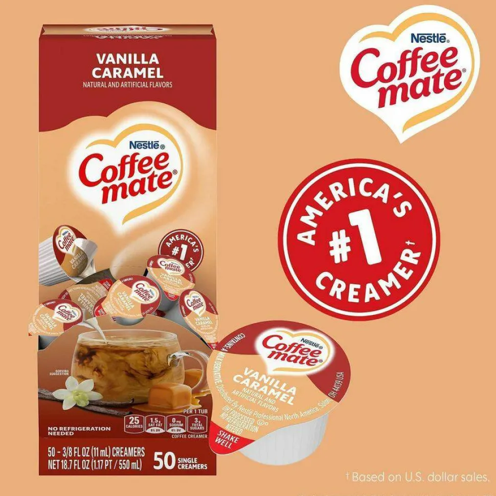 Coffee mate Vanilla Caramel Nondairy Liquid Creamer Singles