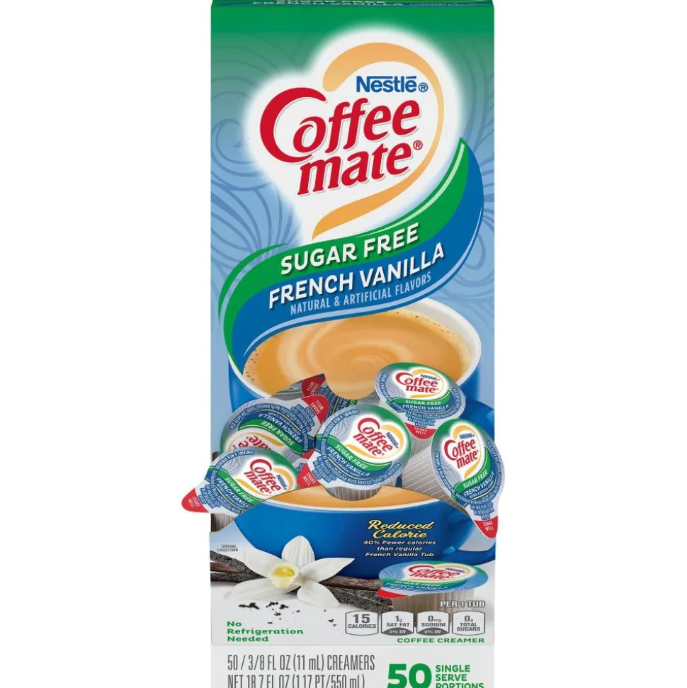 Coffee mate Zero-Sugar French Vanilla Nondairy Liquid Creamer Singles