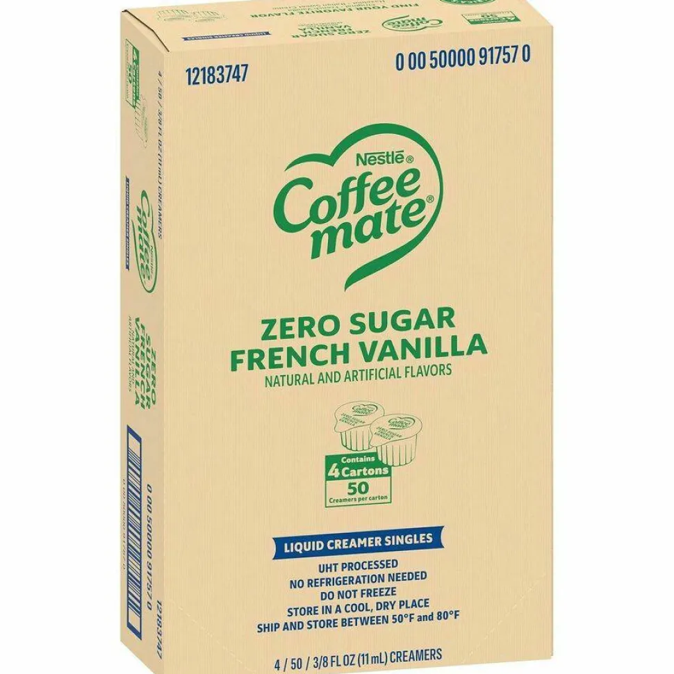 Coffee mate Zero-Sugar French Vanilla Nondairy Liquid Creamer Singles