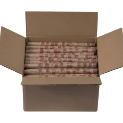 Coin Tainer PAP R Tubular Coin Wrap 1 Denomination Durable, Burst Resistant, Crimped, Pre formed 57 lb Paper Weight Paper Red, 1000/Pack