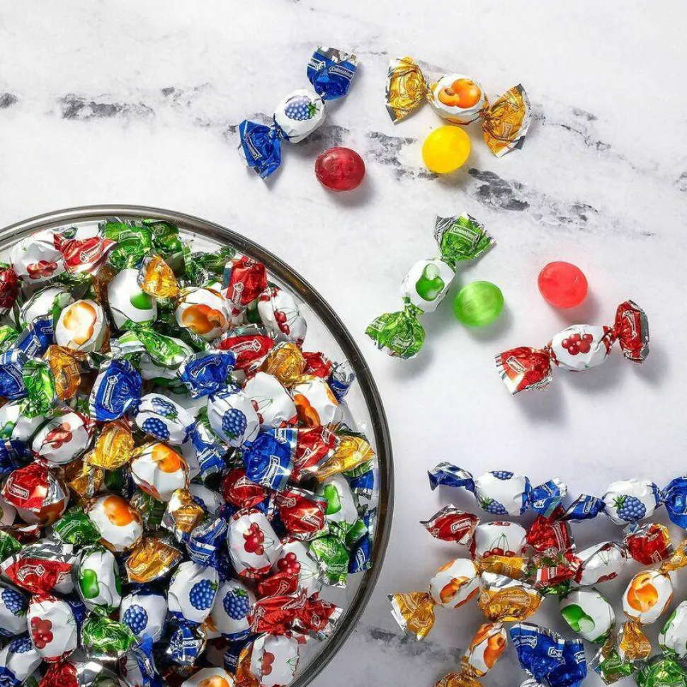 Colombina Delicate Fruit Drops Mini Fruit Filled Assortment, 2.2 lb Bag
