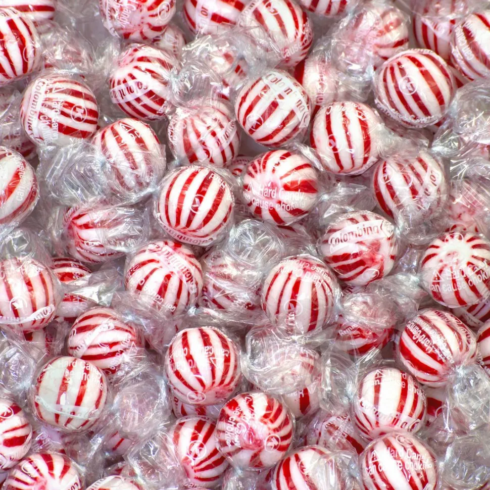 Colombina Jumbo Peppermint Balls, 0.32 oz Individually Wrapped, 120/Bag, 4 Bags/Carton