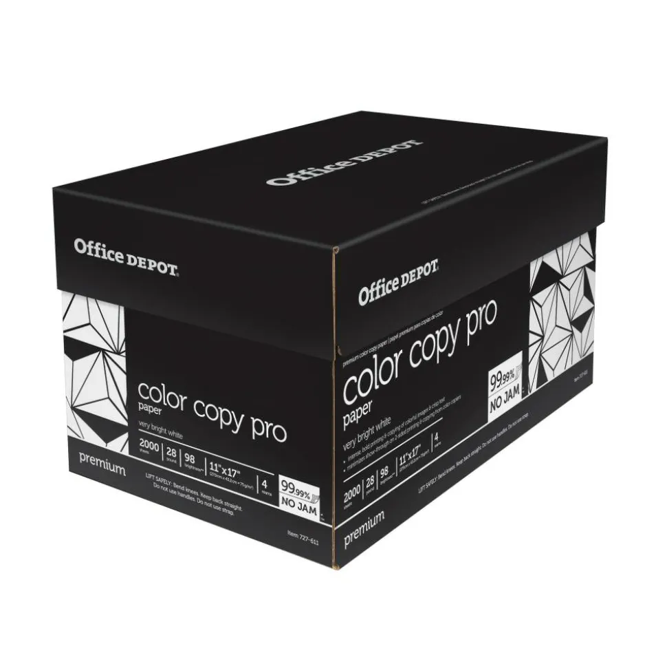 Color Copy Paper, White, Ledger (11" x 17"), 2000 Sheets Per Case, 28 Lb, 98 Brightness