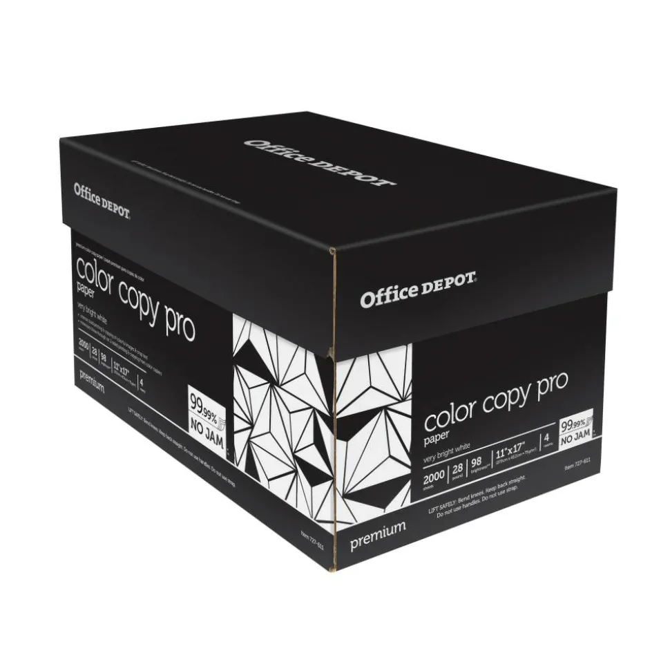 Color Copy Paper, White, Ledger (11" x 17"), 2000 Sheets Per Case, 28 Lb, 98 Brightness