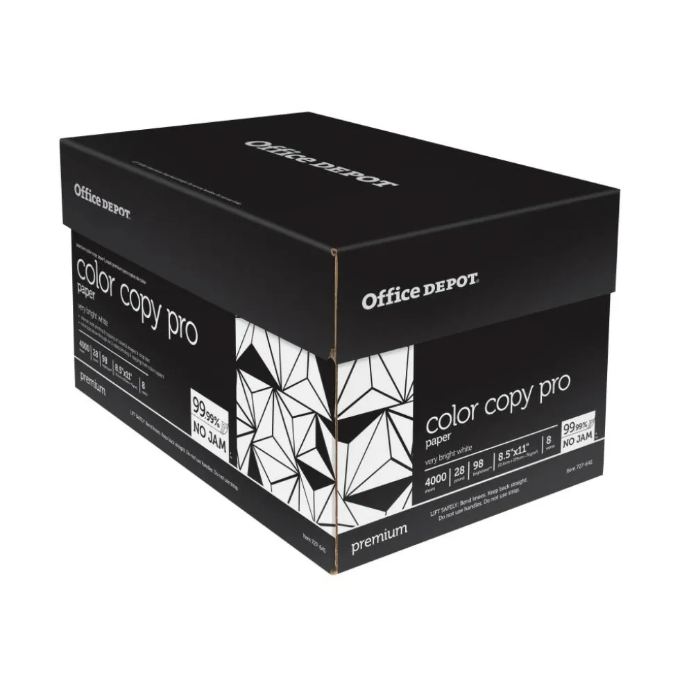 Color Copy Paper, White, Letter (8.5" x 11"), 4000 Sheets Per Case, 28 Lb, 98 Brightness