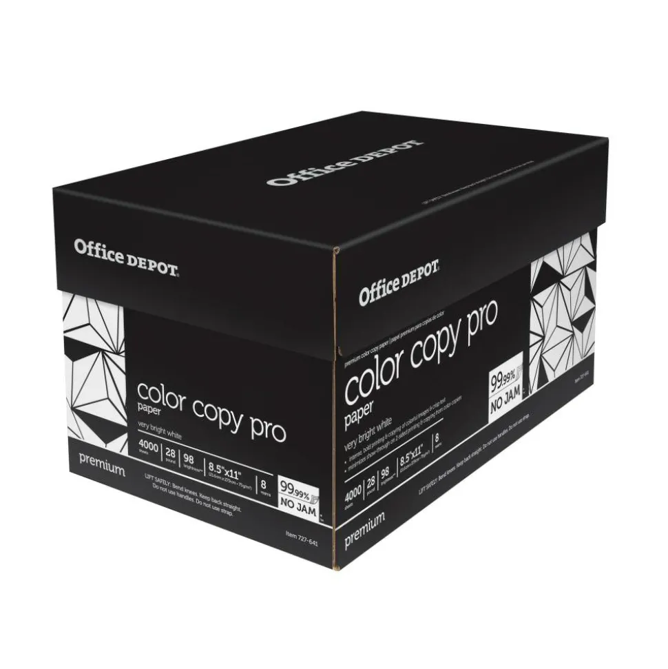 Color Copy Paper, White, Letter (8.5" x 11"), 4000 Sheets Per Case, 28 Lb, 98 Brightness