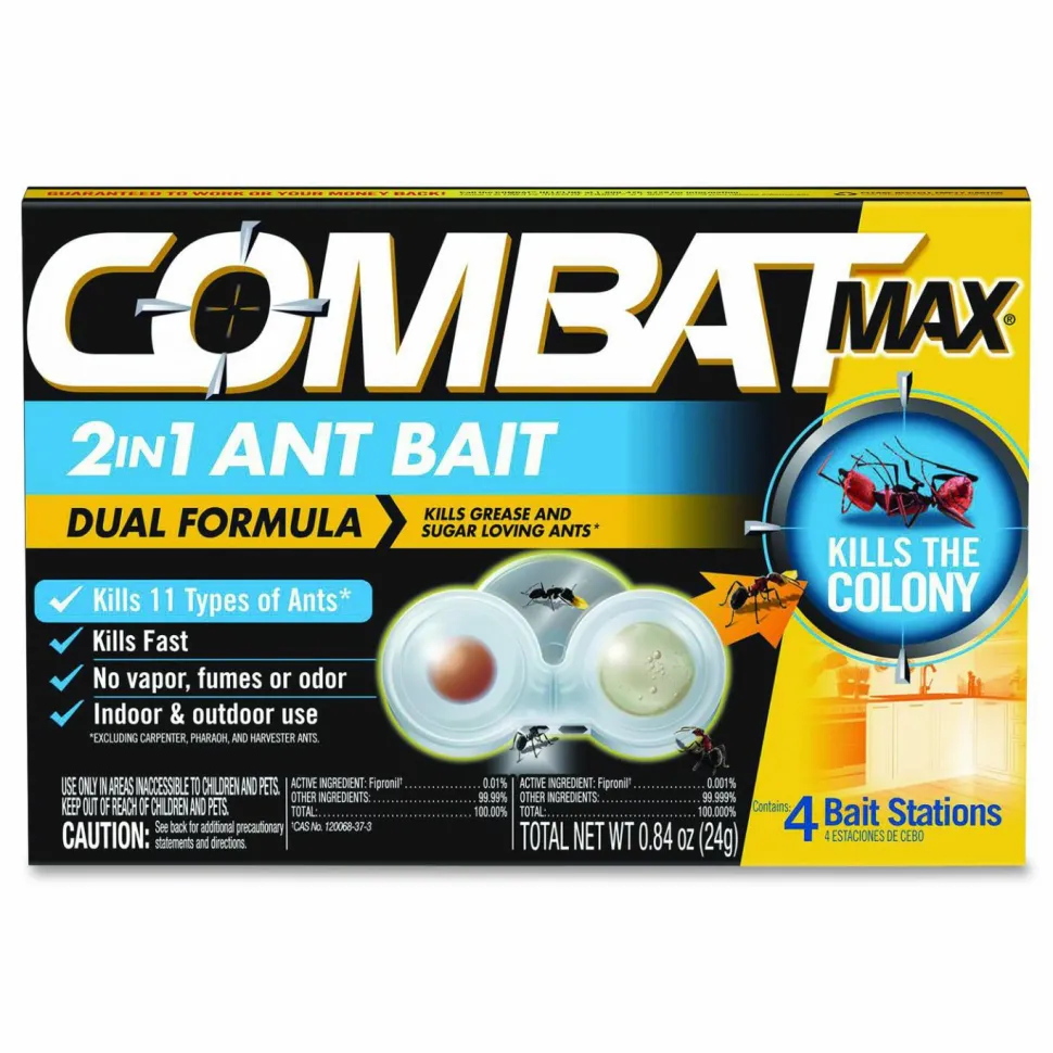 Combat Max 2-in-1 Ant Bait, 4/Pack, 8 Packs/Carton