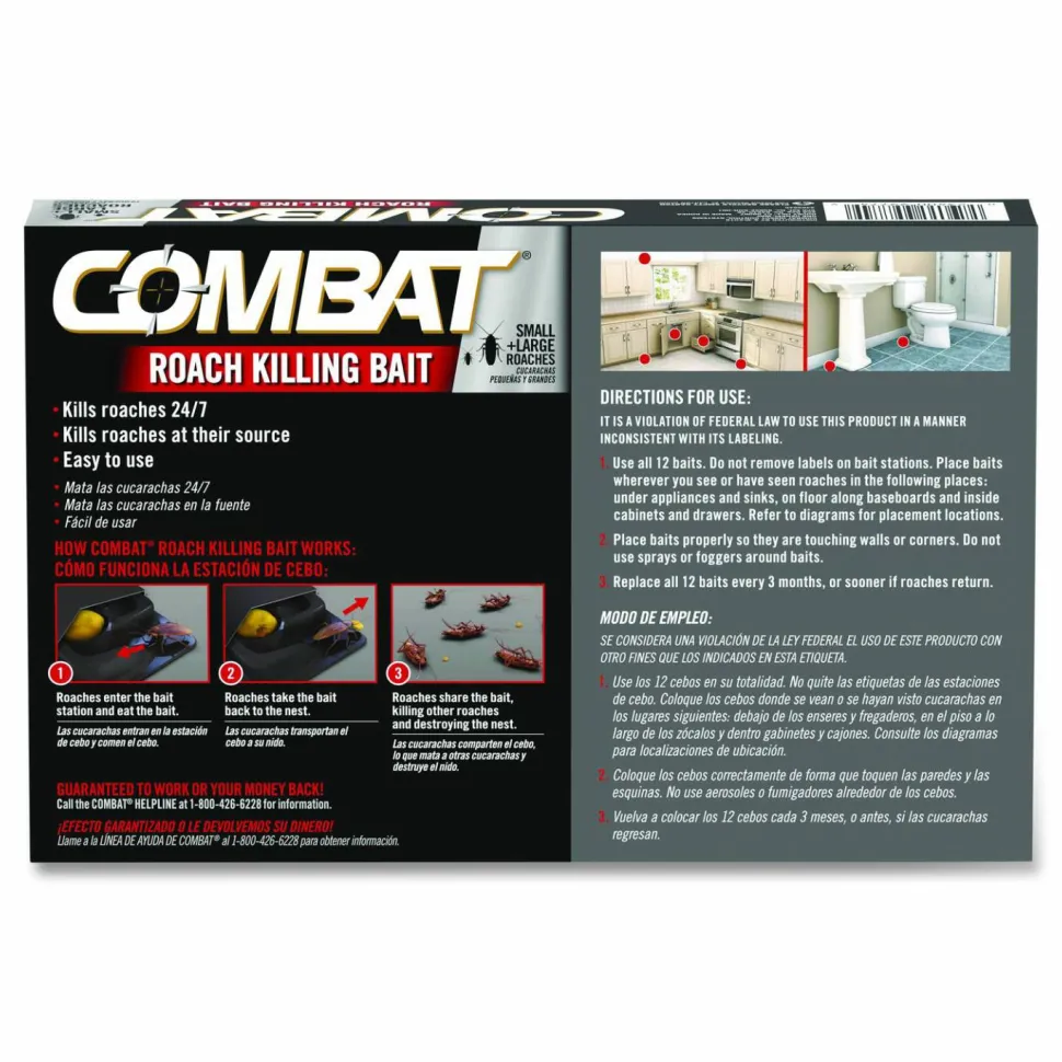 Combat Roach Bait Insecticide, 0.42 oz, 12/Pack, 10 Packs/Carton