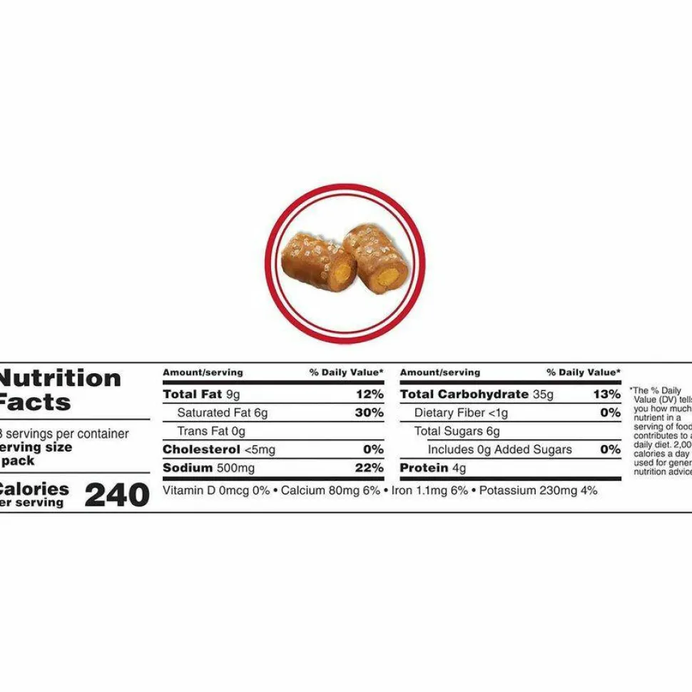 Combos Baked Snacks, 1.8 oz Bag, Cheddar Cheese Pretzel, 18 Bags/Carton