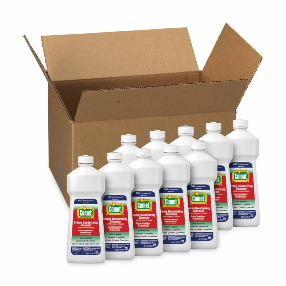 Comet Creme Deodorizing Cleanser, 32 oz Bottle, 10/Carton