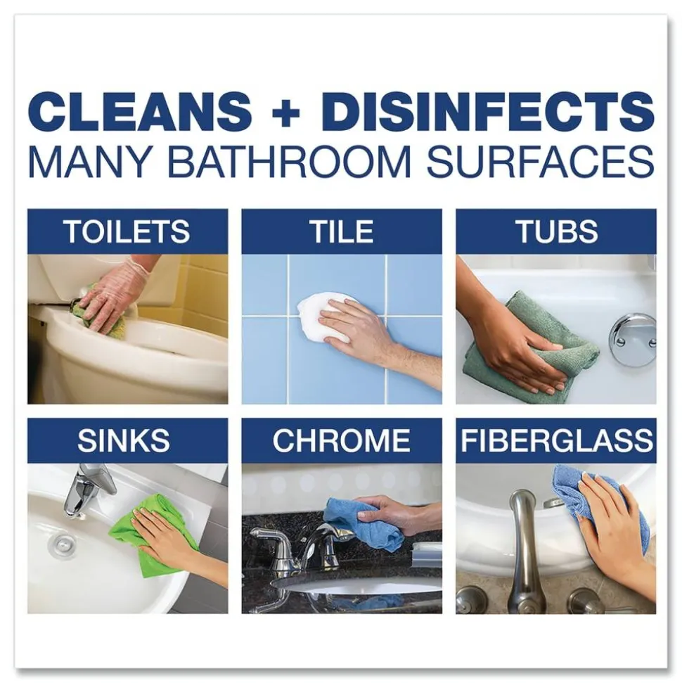 Comet Disinfecting Bathroom Cleaner, 32 Oz, 4 Spray Triggers Per Case, Case Of 8 Bottles