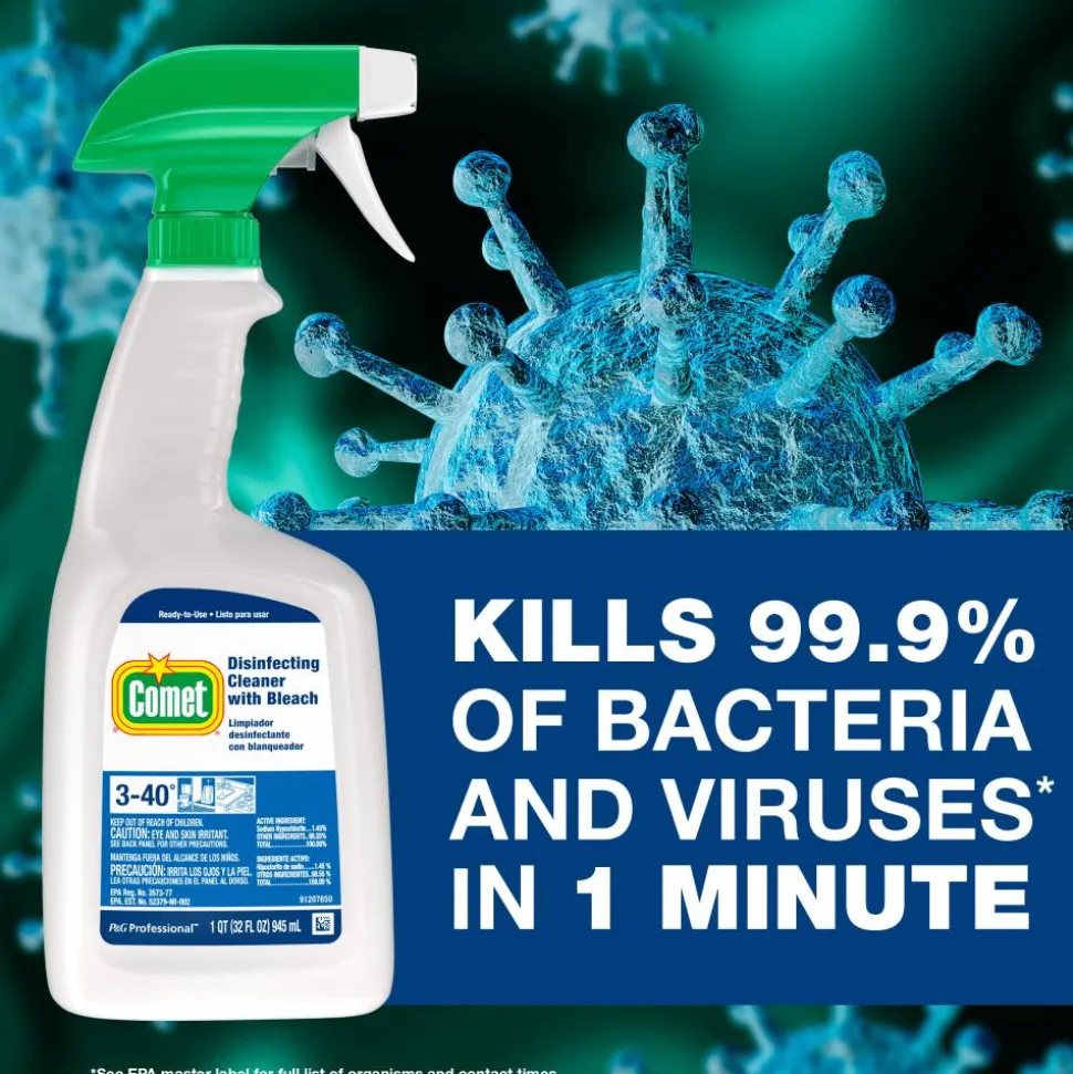 Comet With Bleach Refill, Disinfectant Cleaner, 1 Gallon (128 Oz)