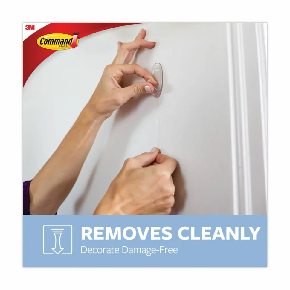 Command Assorted Hooks Cabinet Pack, 50 Hooks, 50 Clear Adhesive Strips, Damage Free Hanging Picture Hangers, No Tools Wall Hanging Strips