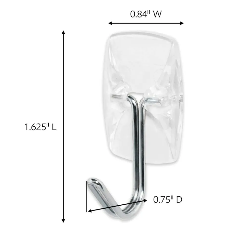 Command 9 Clear Small Wire Toggle Hooks and 12 Command Strips, Damage Free Hanging Hooks Wall Hangers for Hanging Home Decor, Holds up to 0.5 lb