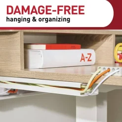 Command Cord Organizer Channel, 1 White Channel, 8 Strips, 10