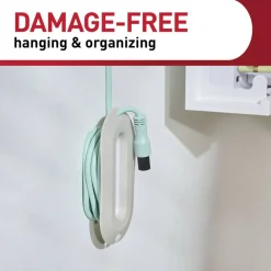 Command Cord Wrap, 1 Unit, 2 Strips, Holds 6 ft of Cord Storage, Great for Damage-Free Electronics Organization Under Desk