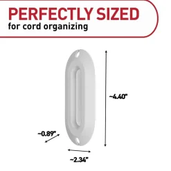 Command Cord Wrap, 1 Unit, 2 Strips, Holds 6 ft of Cord Storage, Great for Damage-Free Electronics Organization Under Desk