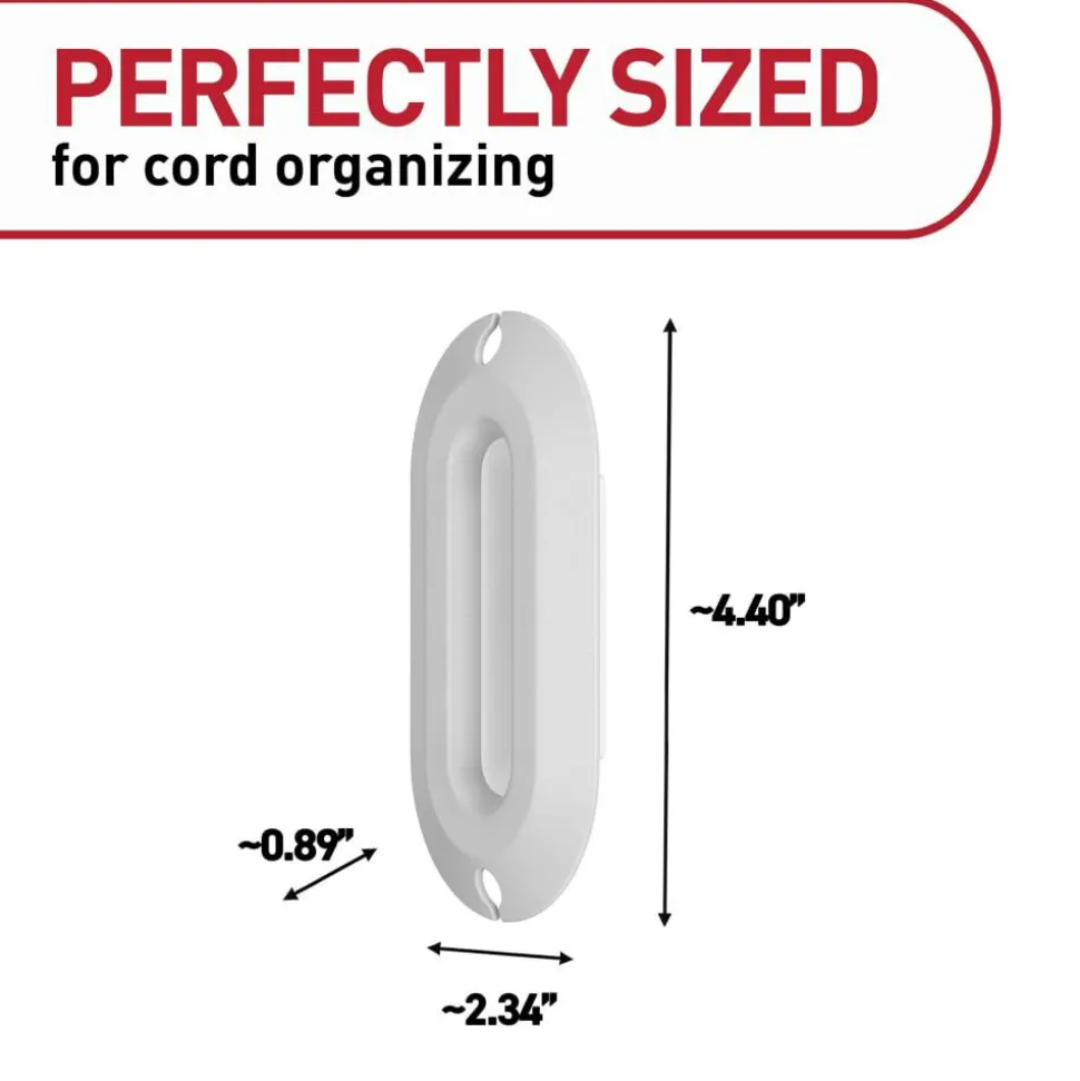 Command Cord Wrap, 1 Unit, 2 Strips, Holds 6 ft of Cord Storage, Great for Damage-Free Electronics Organization Under Desk